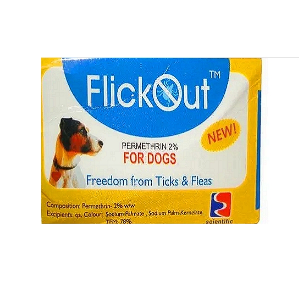 FlickOut Permethrin 2% Soap for Dogs 75gm