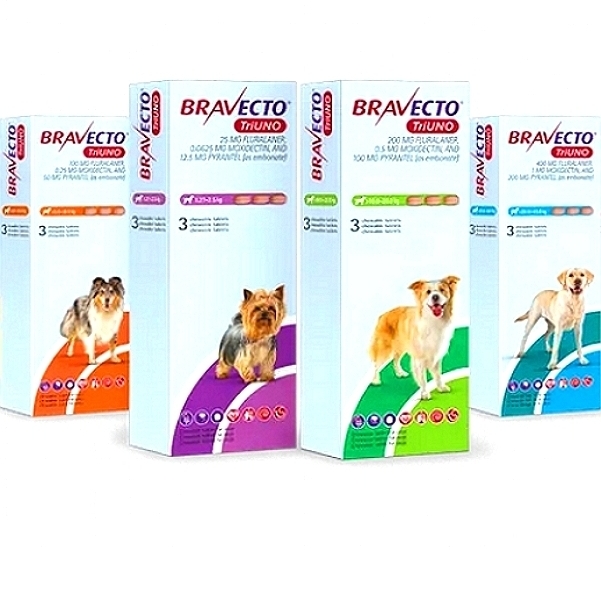 Bravecto TriUNO Tablets for Dogs
